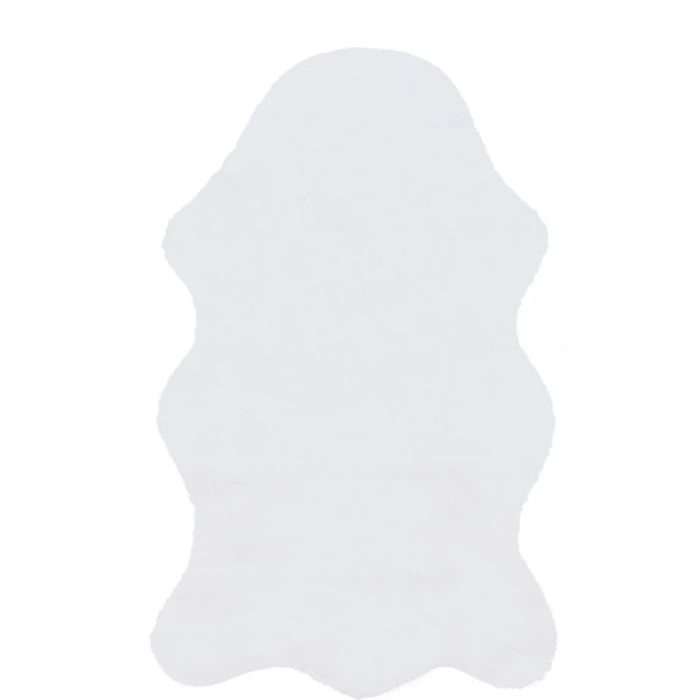 Apex Meloni Beyaz Dekoratif Tavşan Postu Halı 95 x 150