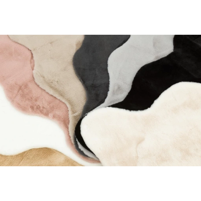 Apex Meloni Beyaz Dekoratif Tavşan Postu Halı 95 x 150