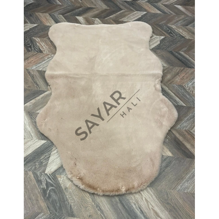 Apex Meloni Camel Dekoratif Tavşan Postu Halı 95 x 150