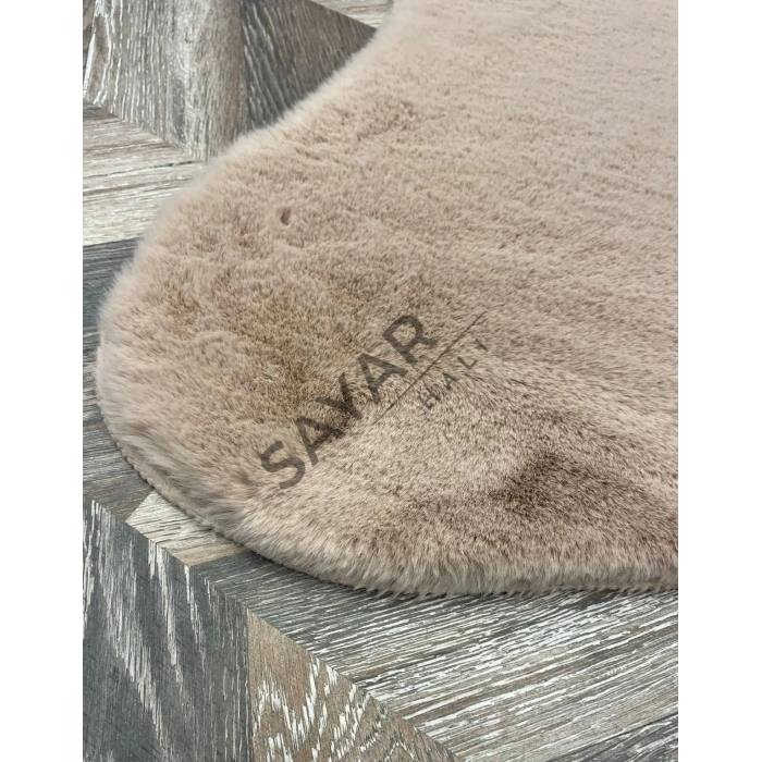 Apex Meloni Camel Dekoratif Tavşan Postu Halı 95 x 150