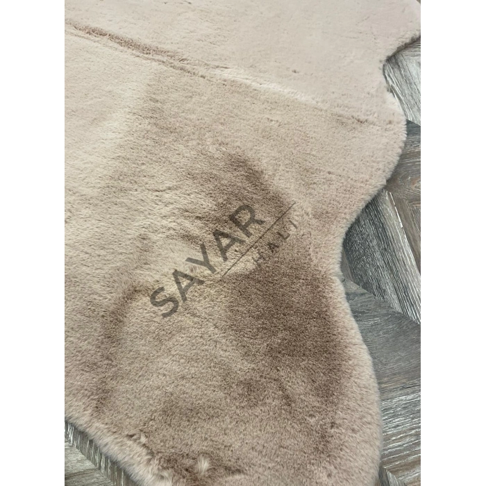 Apex Meloni Camel Dekoratif Tavşan Postu Halı 95 x 150