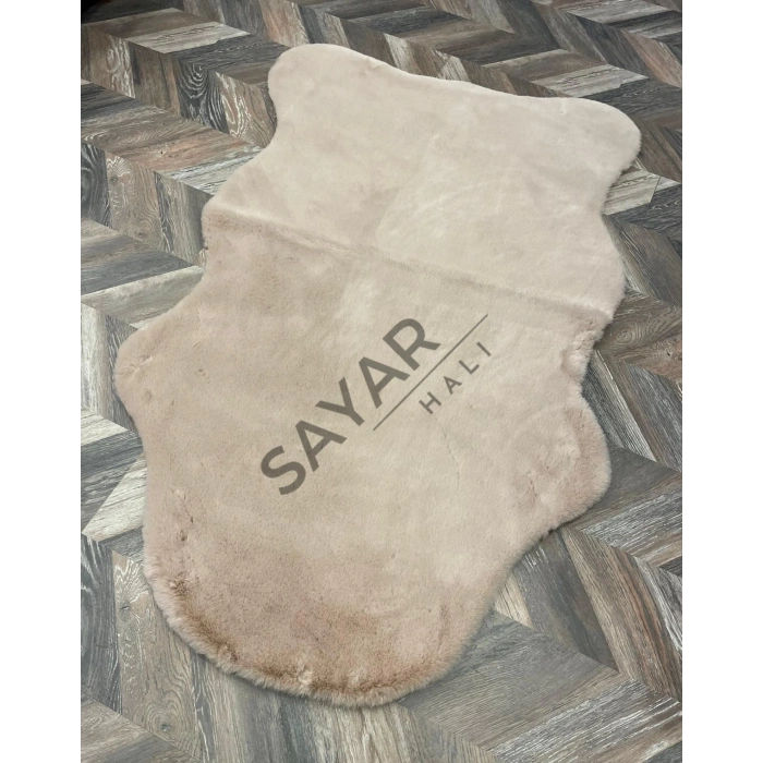 Apex Meloni Camel Dekoratif Tavşan Postu Halı 95 x 150