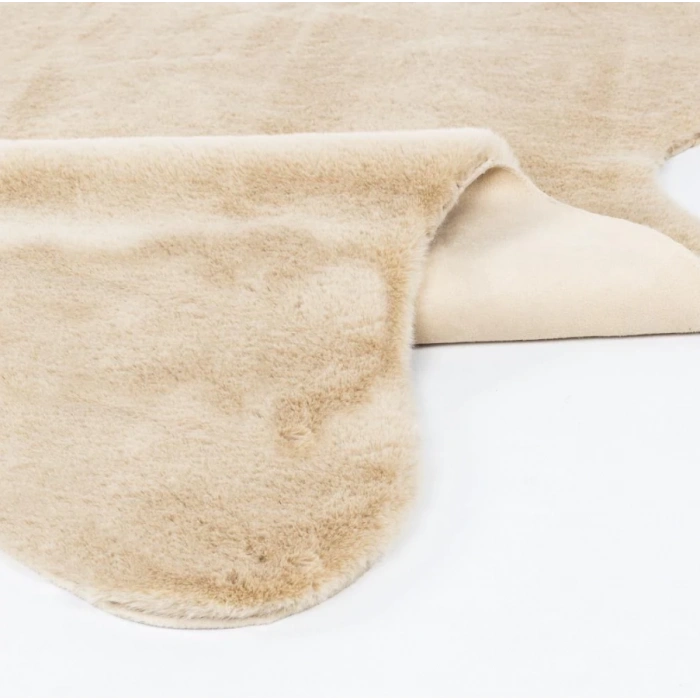 Apex Meloni Camel Dekoratif Tavşan Postu Halı 95 x 150