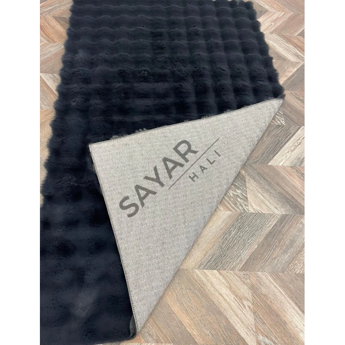 Apex Molecule Antrasit Kabartmalı Peluş Post 90x150