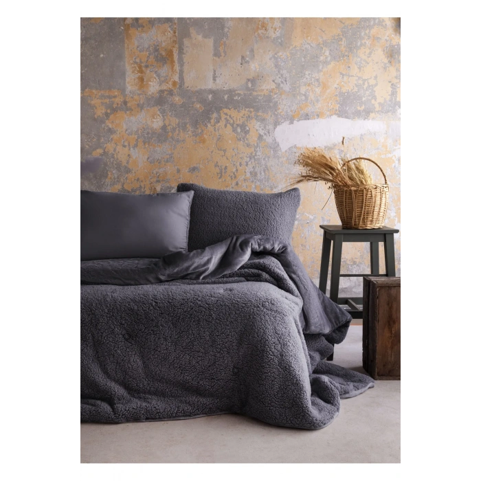 APRİCİTAS HOME BASİC SOFTLY ANTRASİT ÇİFT KŞ. YORGAN SETİ