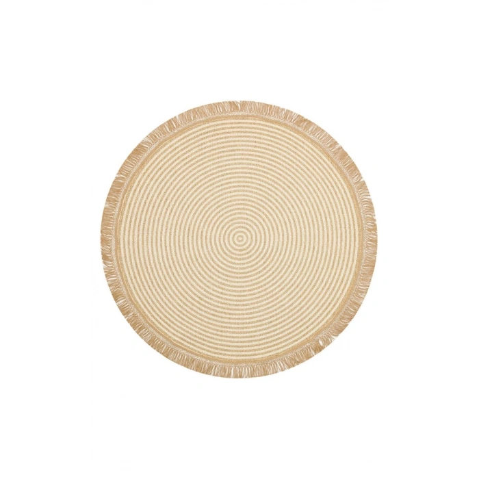 BRK 07 Ivory  Hasır dokulu renkli dokuma modern kilim