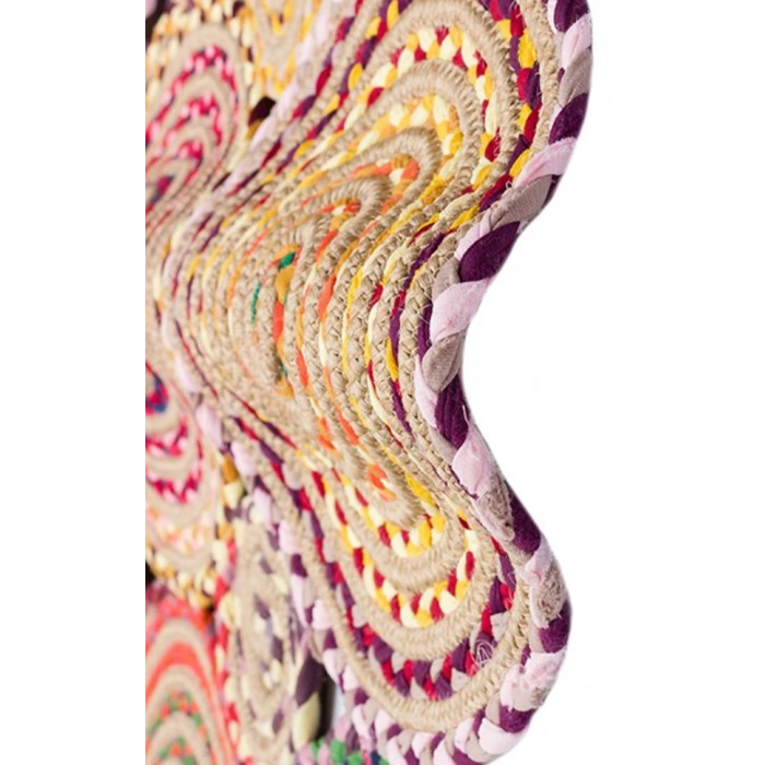 EKO HALI PATNA PTN 01 MULTY MİX RENKLİ JÜT GÖRÜNÜMLÜ HASIR ÖRGÜ HALI