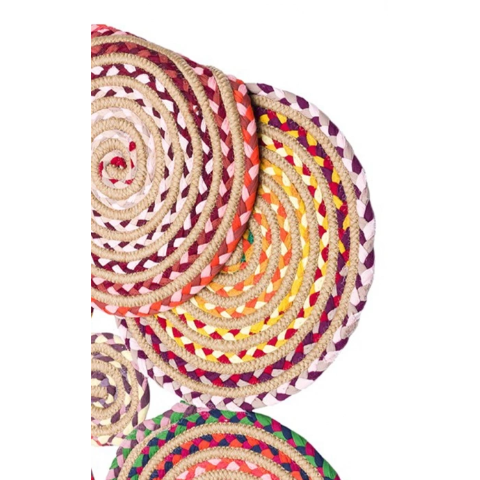 EKO HALI PATNA PTN 01 MULTY MİX RENKLİ JÜT GÖRÜNÜMLÜ HASIR ÖRGÜ HALI