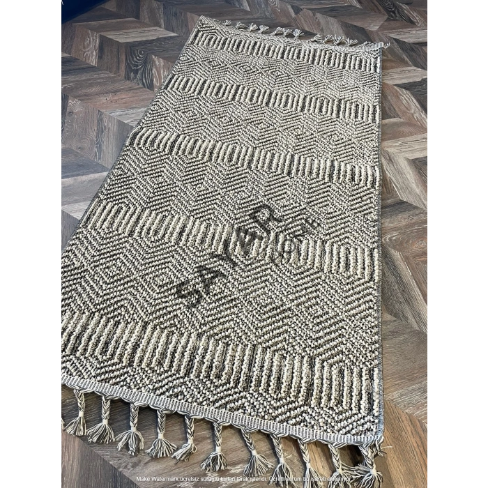 Eko Halı Soho Sh 01 Grey Hav Toz Vermez Hasır Dokuma Modern Makine Halısı