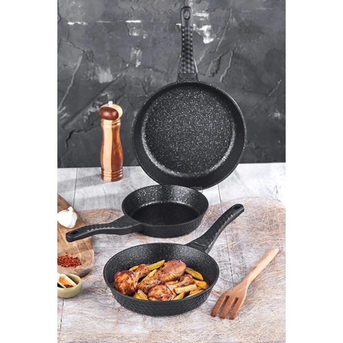 FERRO PLUS 3 LÜ DÖKÜM GRANİT TAVA SETİ