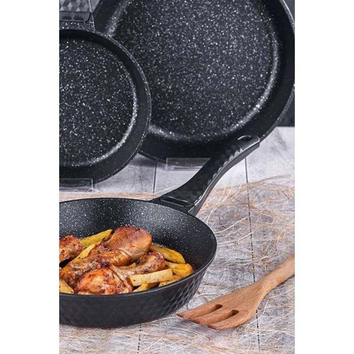 FERRO PLUS 3 LÜ DÖKÜM GRANİT TAVA SETİ