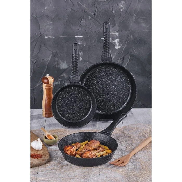 FERRO PLUS 3 LÜ DÖKÜM GRANİT TAVA SETİ