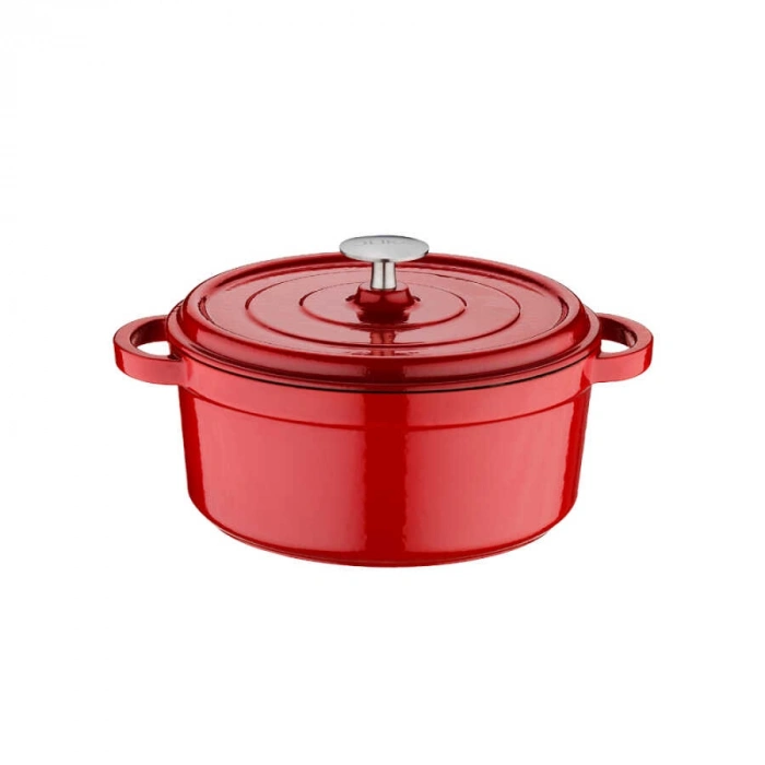 OLİKA DEMİR DÖKÜM 24CM KIRMIZI DERİN TENCERE