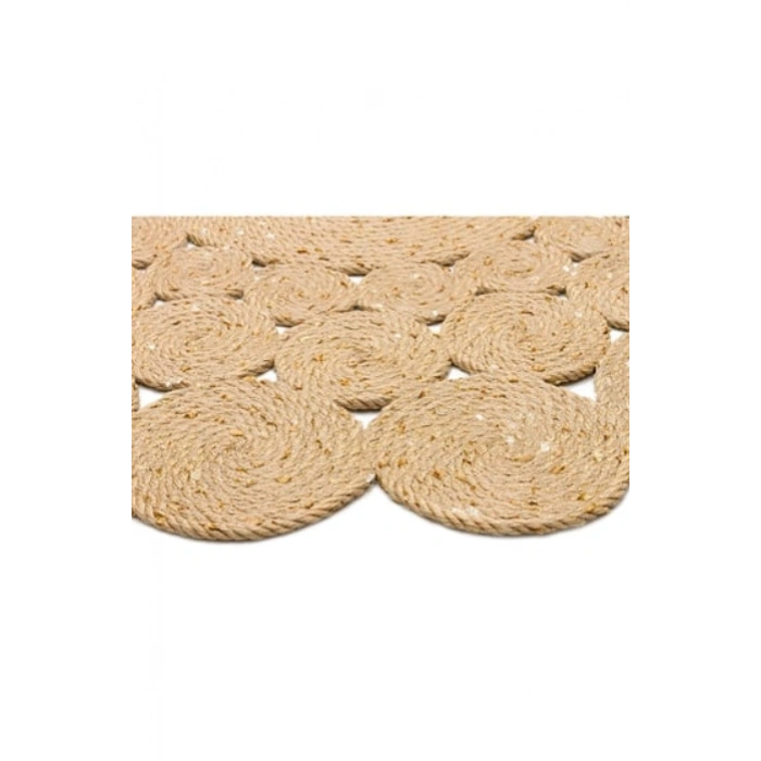 PATNA PTN 07 NATURAL Jüt Hasır Görünümlü Hav Toz Vermez Örgü Halı