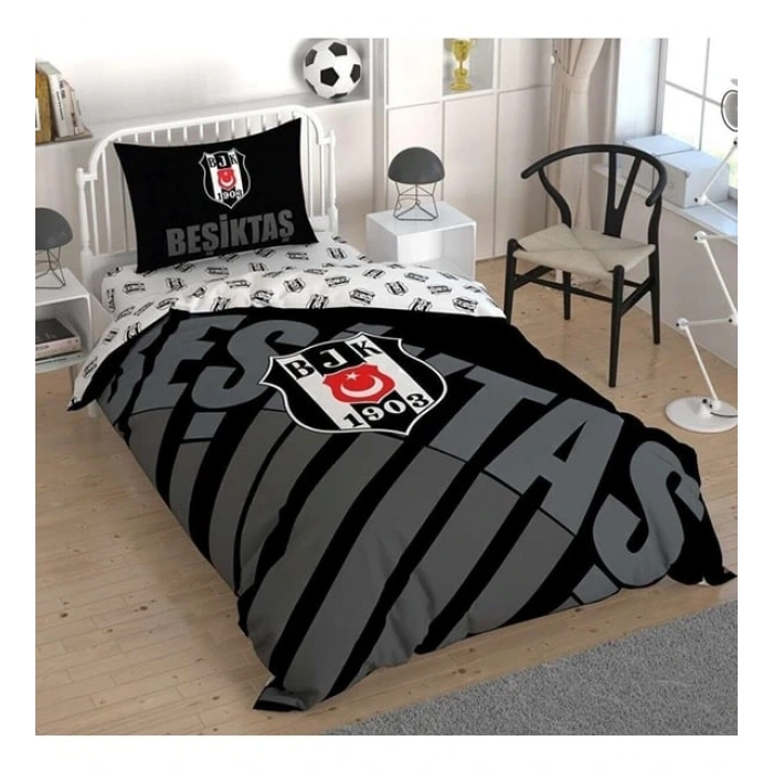 TAÇ LİSANSLI BEŞİKTAŞ SİYAH LOGO TEK KŞ. NEV. TAKIMI