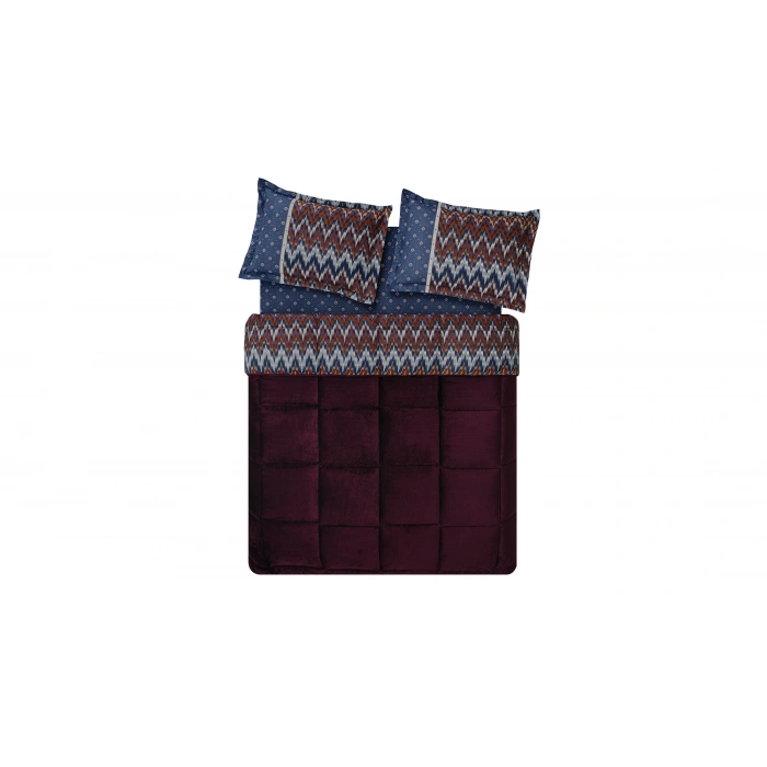 YATAŞ PUFFY AFTON THREEFY BORDO UYKU SETİ ÇİFT KİŞİLİK