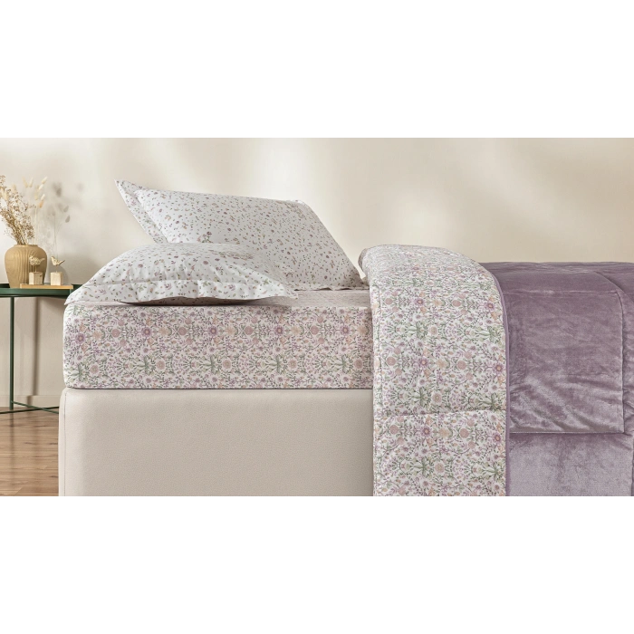 YATAŞ PUFFY ALYSON THREEFY KÜL MORU UYKU SETİ ÇiFT KİŞİLİK