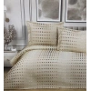 İPEKÇE NOPE JAKARLI YATAK ÖRTÜSÜ KREM+GRİ 250*260