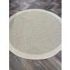 Jüt Sisal Beyaz Krem Makine Halısı 9427 120 X 120 - YUVARLAK