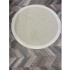 Jüt Sisal Beyaz Krem Makine Halısı 9427 120 X 120 - YUVARLAK