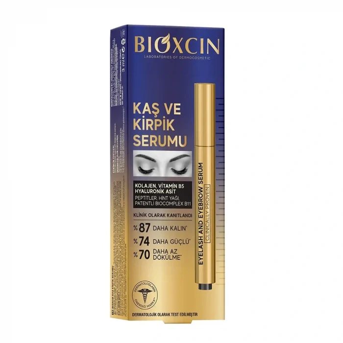 Bioxcin Kolajen ve Hyaluronik Asit İçerikli Kaş ve Kirpik Serumu 3 ml