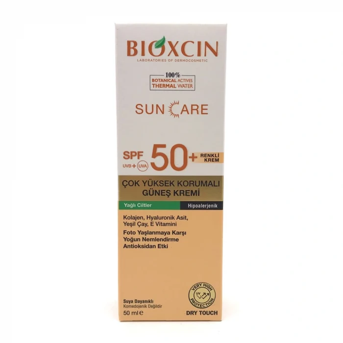 Bioxcin Sun Care Güneş Krem Renkli Yüksek Korumalı Yağlı Ciltler İçin SPF50+ 50 ml