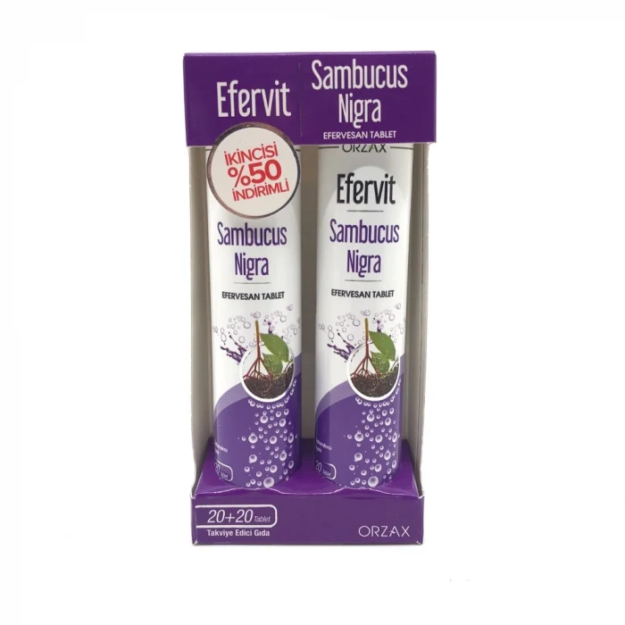 Efervit Sambucus Nigra İkili Tablet 20+20 - İkincisi %50 İndirimli