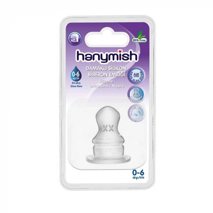 Hanymish 463 Silikon Biberon Damaklı Emzik Ucu No: 1