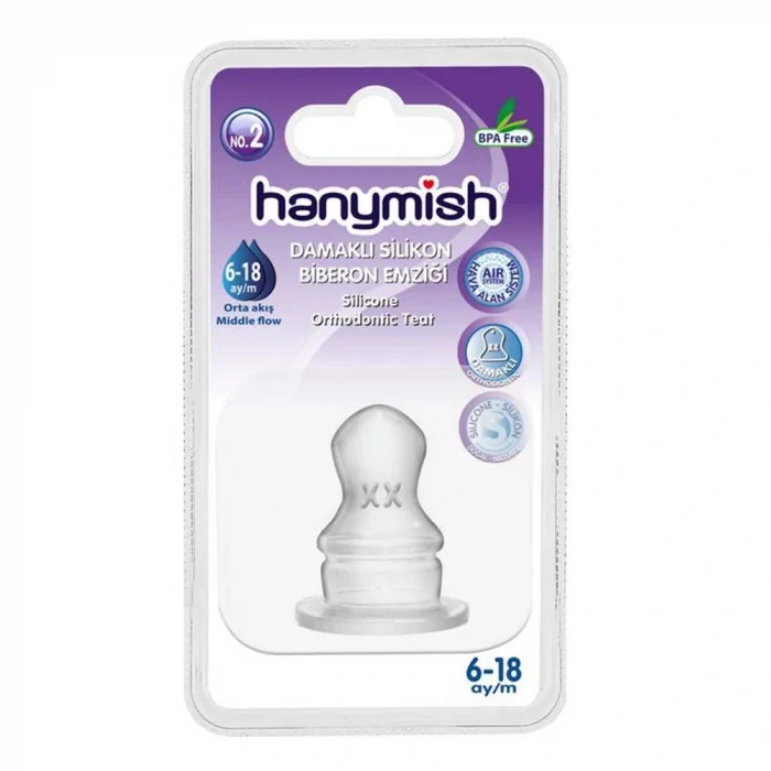 Hanymish Damaklı Silikon Biberon Emziği No: 2