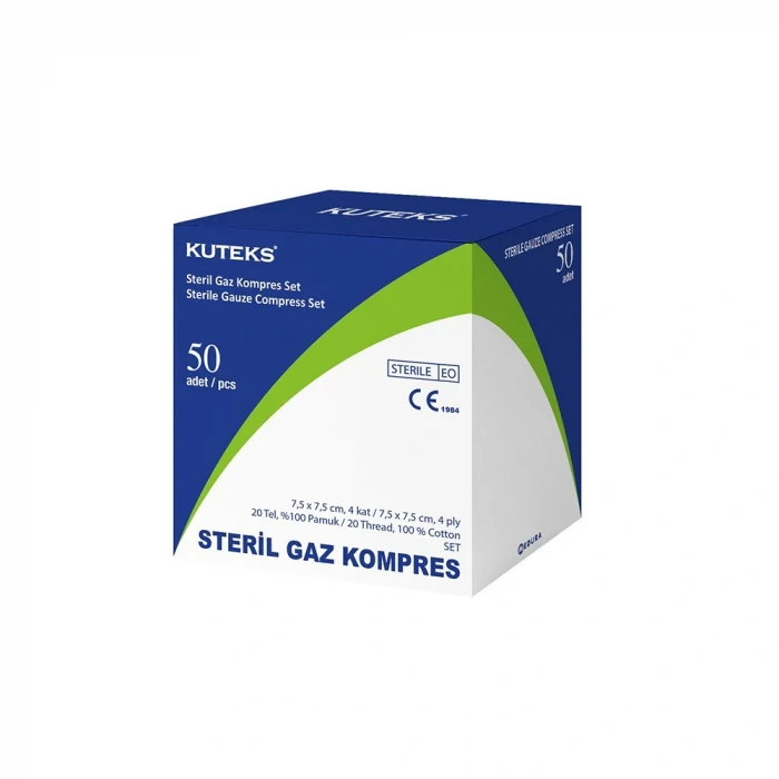 Kuteks Steril Gaz Kompres Eko 7.5 x 7.5 cm (2x25) 50li