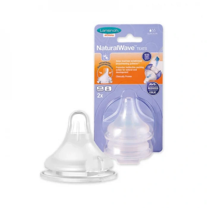 Lansinoh Natural Wave Biberon Emziği Yavaş Akışlı