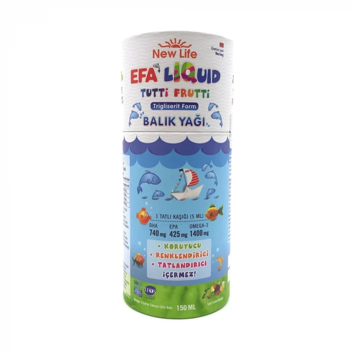 New Life EFA Liquid Tutti Frutti Balık Yağı Şurubu 150 ml