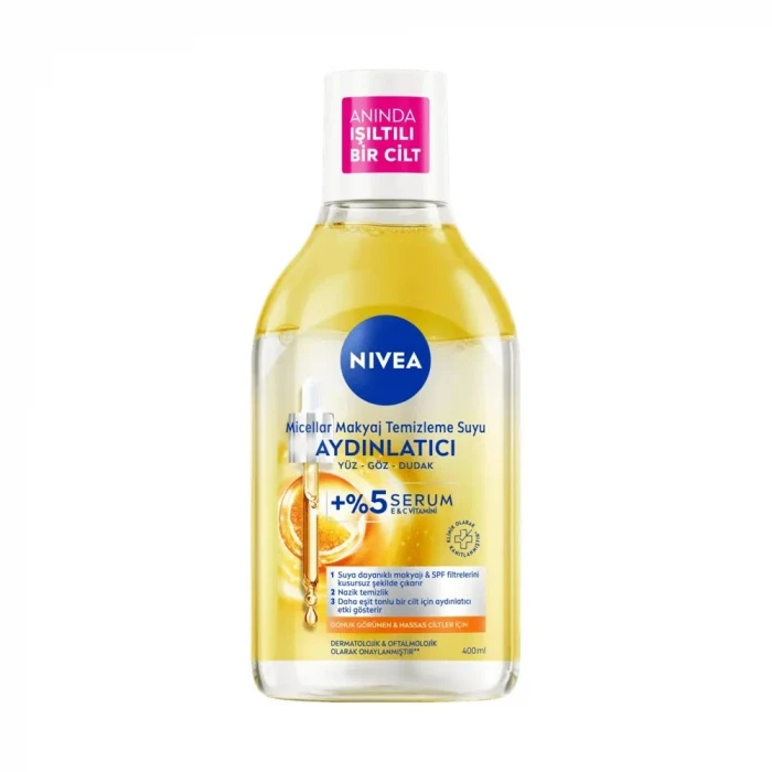 Nivea Aydınlatıcı Micellar Makyaj Temizleme Suyu Serum İçerikli Donuk ve Hassas Cilt Tipleri 400 ml