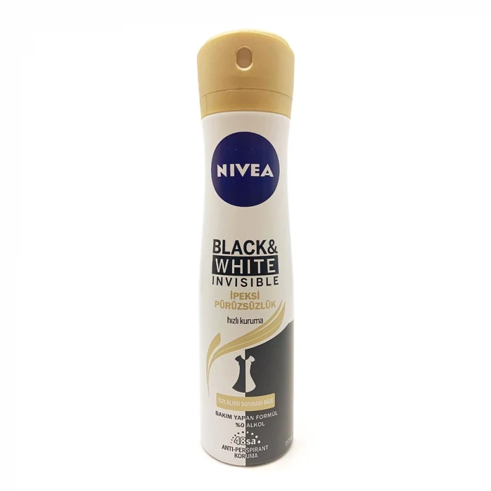 Nivea Black  White Invisible Deodorant For Women İpeksi Pürüzsüzlük 150 ml