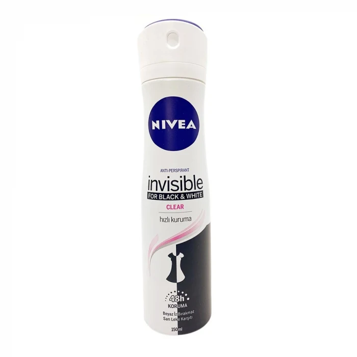 Nivea Invisible for Black  White Deodorant (Clear) 150 ml
