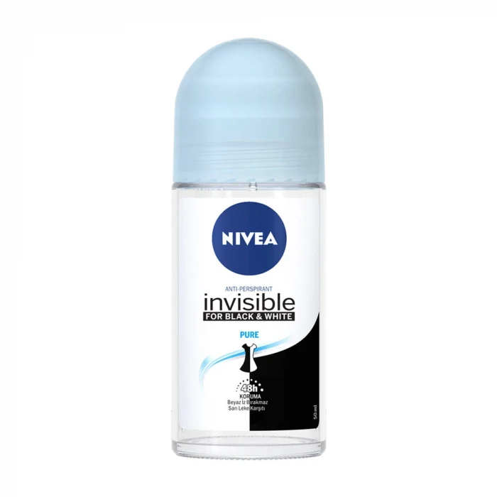 Nivea Invisible For Black  White Roll-On Pure 50 ml