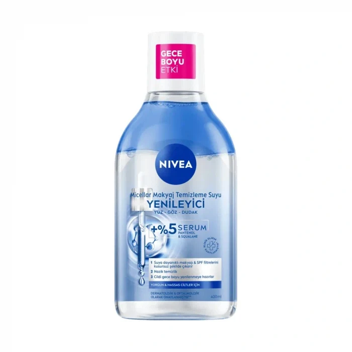 Nivea Yenileyici Micellar Makyaj Temizleme Suyu Serum İçerikli Pantenol Yorgun Görünen Ciltler 400 ml