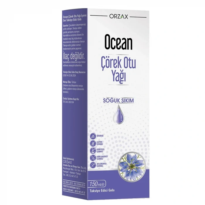 Ocean Çörek Otu Yağı Soğuk Sıkım 150 ml