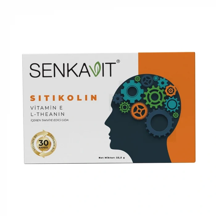 Senkavit Sitikolin + L-Teanin + B6 ve Vitamin E İçeren 30 Kapsül