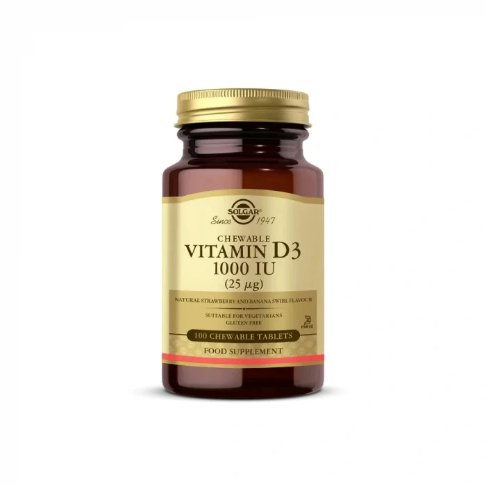 Solgar Vitamin D3 Cheaweble 1000 IU 100 Tablet