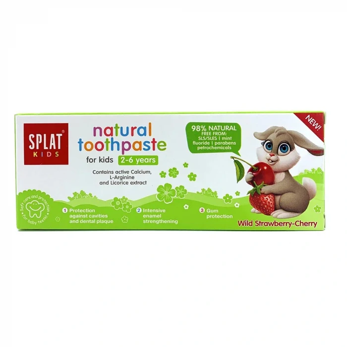 Splat Kids Çilek-Kiraz Tadında 2-6 Yaş Arası Doğal Diş Macunu 50 ml