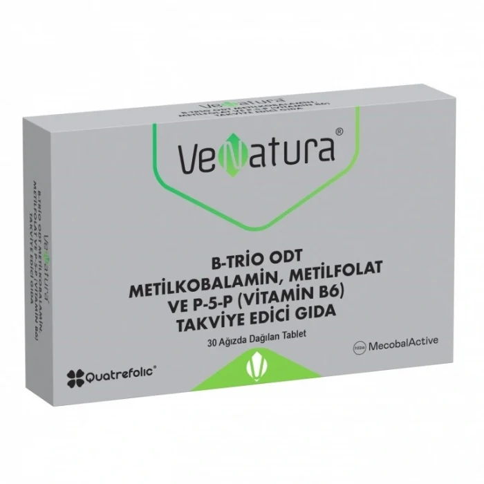Venatura B-Trio ODT Metilkobalamin Metil Folat ve Vitamin B6 30 Tablet