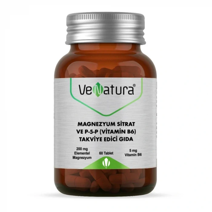 Venatura Magnezyum Sitrat ve P-5-P (Vitamin B6) 60 Tablet