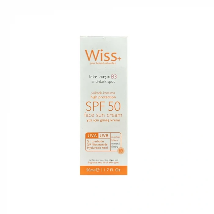 Wiss+ Leke Karşıtı Yüz Güneş Kremi SPF50 50 ml