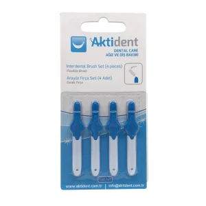 Aktident Arayüz Fırçası 0,60 mm Mavi 4lü