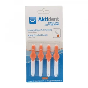 Aktident Orid Arayüz Fırçası 0,45 mm 4lü - Turuncu