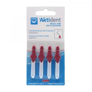 Aktident Orid Arayüz Fırçası 0,50 mm 4lü - Kırmızı