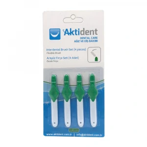 Aktident Orid Arayüz Fırçası 0,80 mm 4lü - Yeşil