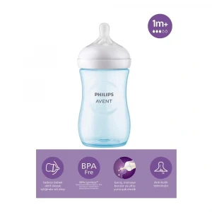 Avent Natural Response Doğal Tepkili PP Mavi Biberon 1+ Ay 260 ml