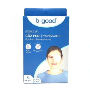 B-Good Steril Göz Pedi Yapışkanlı 6,5cm x 9,5cm 5li